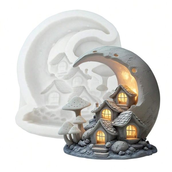 قالب سيلكون علي شكل بيت القمر صغير