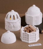 قوالب سيلكون  2*1 مبخرة +علبة بنقش اسلامي وجامع لصب الجبس WFHM77