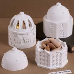 قوالب سيلكون  2*1 مبخرة +علبة بنقش اسلامي وجامع لصب الجبس WFHM77