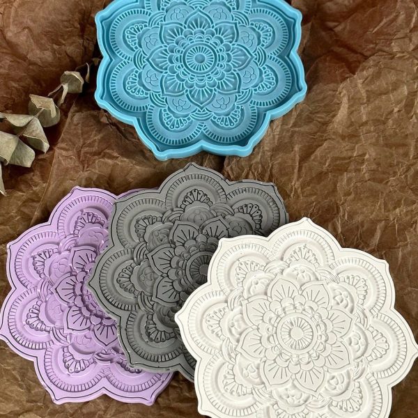 قالب نقش مندالا ازرق لصب الجبس