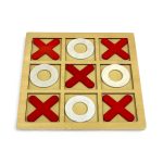 لعبة اكس او خشبية للجمعات مع الاصحاب والعائلة - مقاس 18×18 سم