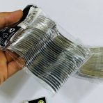 مجموعة 24 ملعقة × شوكة صغيرة للمناسبات خاصة بالفروتة والكيك الصغير لون فضي وذهبي - Image 5