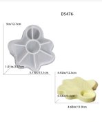 ⁦قالب سيلكون علي شكل ورقة السرو لشمعدان ومباخر WFHM77⁩ - الصورة ⁦3⁩