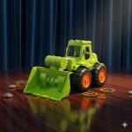 لعبة كاشيك أخضر جيشي للأطفال مع لامه متحركة MOAF03