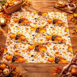 بخشة  اليقطين - مناسبة للمطبخ والتنزه مقاس مربع 1.5×1.5 متر - مفرش