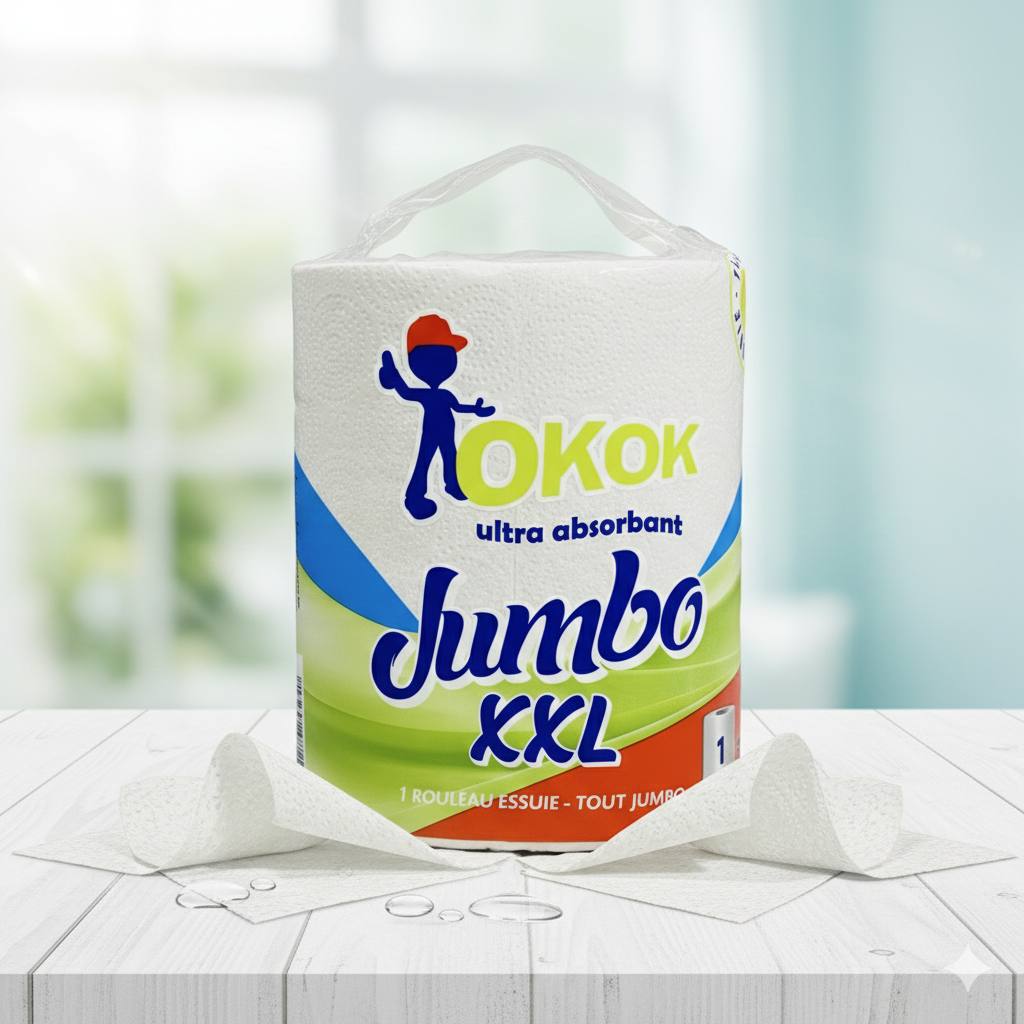 photo_1_2026-02-16_22-20-58 رول مناديل جامبو متعدد الاستعمالات للمطبخ والحمام OKOK XXL - الصورة 1