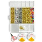 طقم لعبة اكسوارات خرز وصنع الاساور للبنات مع 2 بكرات سلك و مقص MOAF03