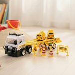 طقم لعبة شاحنة نقل حفار و رافعة مع علامات تنبية    MOAF03