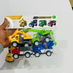 ⁦طقم لعبة شاحنات أعمال البناء للاطفال 4 شاحنات صغيرة MOAF03⁩ - الصورة ⁦2⁩