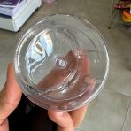 ⁦علبة بلاستيك 320 مل متعددة الاستعمالات غطاء بلاستيك أسود pet1⁩ - الصورة ⁦3⁩