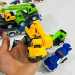 ⁦طقم لعبة شاحنات أعمال البناء للاطفال 4 شاحنات صغيرة MOAF03⁩ - الصورة ⁦3⁩