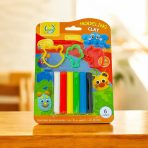 صلصال 6 الوان مع ادوات تشكيل