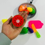 ⁦لعبة طقم الفواكة و الخضروات المقطعة مع المقلاة   MOAF03⁩ - الصورة ⁦4⁩