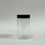 ⁦علبة بلاستيك 320 مل متعددة الاستعمالات غطاء بلاستيك أسود pet1⁩ - الصورة ⁦5⁩