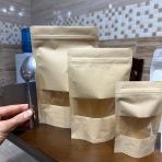 ⁦مجموعة أظرف كرافت تعبئة وتغليف 50 ظرف اغلاق محكم بشريط شفاف، مناسبة لأصحاب المشاريع وحفظ المواد الغذائية⁩ - الصورة ⁦5⁩