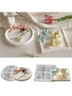 ⁦قوالب سيلكون مربع ودائري بنقش بابل صغير وفيونكة WFHM77⁩ - الصورة ⁦2⁩