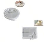 ⁦قوالب سيلكون مربع ودائري بنقش بابل صغير وفيونكة WFHM77⁩ - الصورة ⁦3⁩