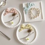 قوالب سيلكون مربع ودائري بنقش بابل صغير وفيونكة WFHM77