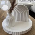 مجوعة واحدة من 3 قوالب سيلكون مزهرية +صينية دائرية + قوس WFHM77