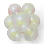 8 بالون شفاف عبارات العيد مزخرفة ( كل عام و أنتم بخير )  MOAF03