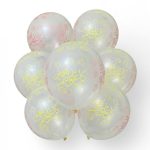 8 بالون شفاف عبارات العيد مزخرفة ( كل عام و أنتم بخير )  MOAF03