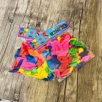 ⁦مجموعة 72 بالون لون مشكل سادة في كيس MOAF03⁩ - الصورة ⁦2⁩