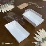 مجموعة 10 علبة كيك وحلويات فاخرة بغطاء شفاف مقاس 115×58×65 سم