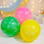 9 بالونات مزخرفة بعبارة ( ألف مبروك ) ألوان مشكلة MOAF03