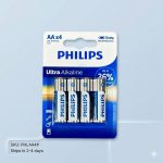 بطارية فيلبس صبع ممتازة للاستعمالات الطبية والالكترونية 1×4