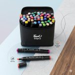 مجموعة 60 قلم ماركر رأسين مناسب لطلبة التصميم الداخلي والديكور والمعماري