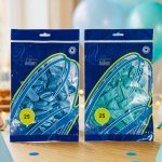 مجموعة 25 بالون سادة بالون أزرق سماوي & تركوازي MOAF03