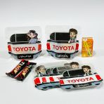 مجموعة 12 حقيبة توزيعات عيدية للأطفال سيارة تايوتا - تكفي عصير سنتوب وحلاوة العيد