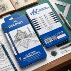 مجموعة أقلام جرافيت Dolphin الفنية  -  للمحترفين والهواة  (12 درجة)