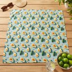 بخشة قماش برسومات افوكادو مقاس 1.5×1.5 متر مناسبة للتنزه