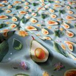 ⁦بخشة قماش برسومات افوكادو مقاس 1.5×1.5 متر مناسبة للتنزه⁩ - الصورة ⁦2⁩