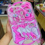 ⁦لعبة طقم الدكتور للأطفال طبيب - باللون الأزرق والوردي⁩ - الصورة ⁦3⁩