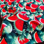 ⁦بخشة قماش برسومات بطيخ مقاس 1.5×1.5 متر مناسبة للتنزه⁩ - الصورة ⁦2⁩