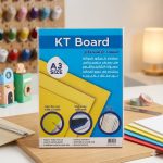 لوح فوم فلين 5 قطع متعدد الاستعمالات - سهل القص وخفيف الوزن وجهين لون وأبيض مقاس A3