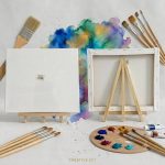 لوحة كانفس مع ستاند مقاس 30×24 سم