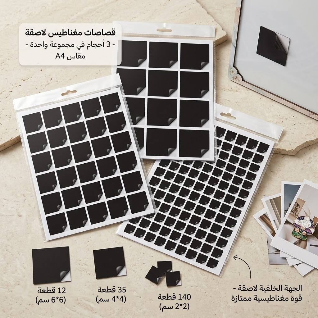 photo_5_2026-08-23_12-17-05 قصاصات مغناطيس لاصقة جاهزة للاستعمال - 3 أحجام - الصورة 1