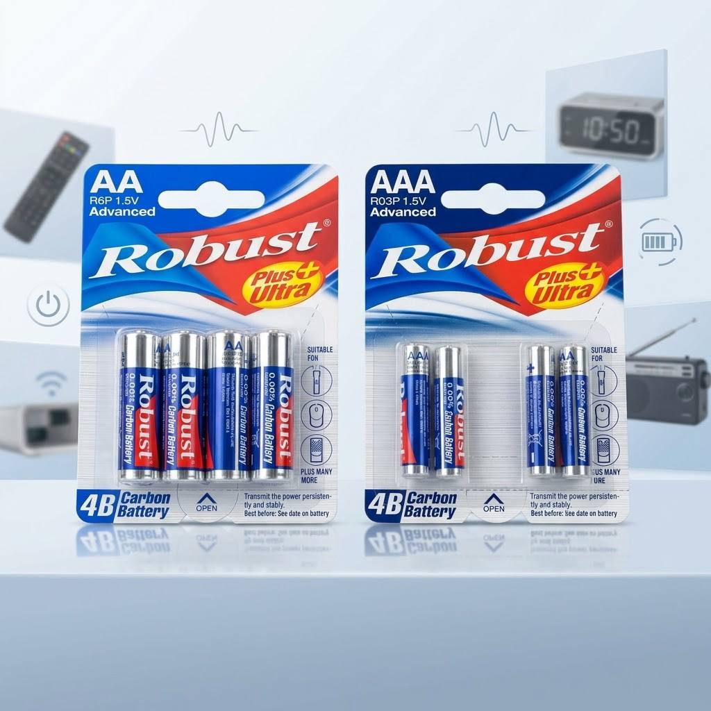 photo_1_2026-09-14_02-39-11 بطارية 4 قطع Robust مناسبة للمنزل - ريموت ساعة الحائط - الصورة 1
